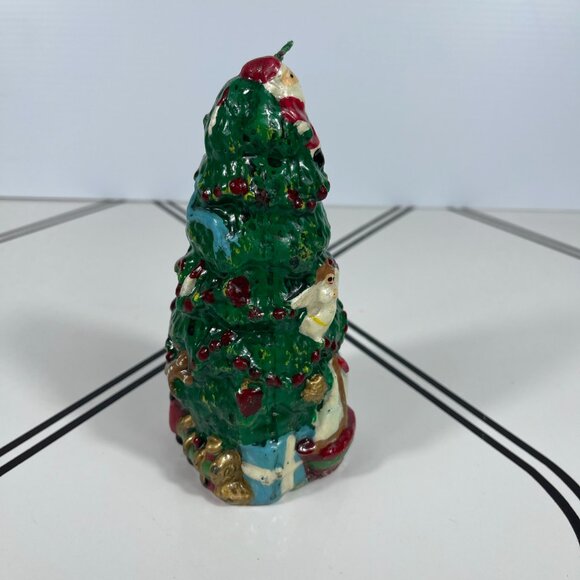 Vintage Santa Christmas Tree Candle Holiday Decor Figurine 6.5" Tall - Picture 4 of 7